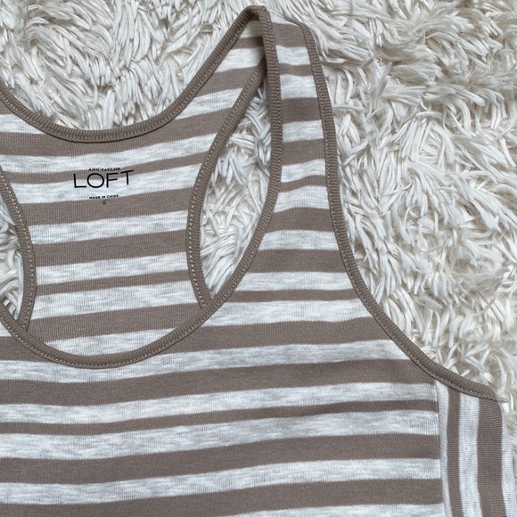 Loft Racerback Sun Dress 💗 Taupe & Oatmeal - Picture 9 of 15